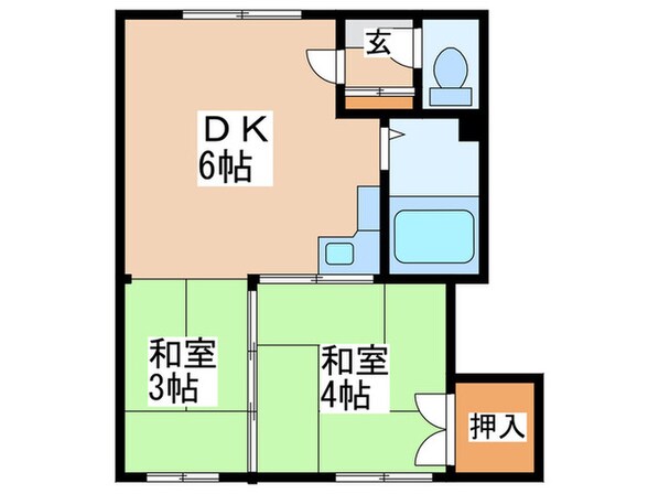 くぼたハイツの物件間取画像